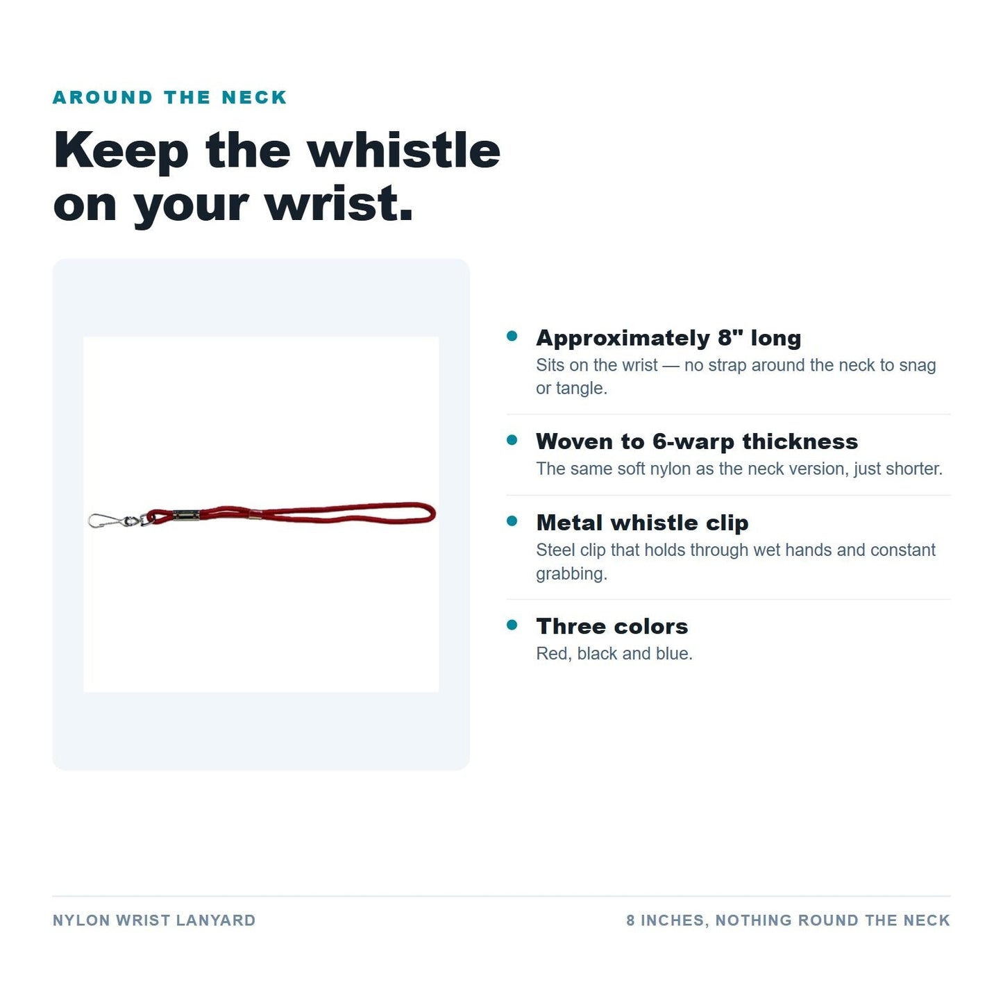 Nylon Wrist Lanyard features