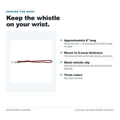 Nylon Wrist Lanyard features