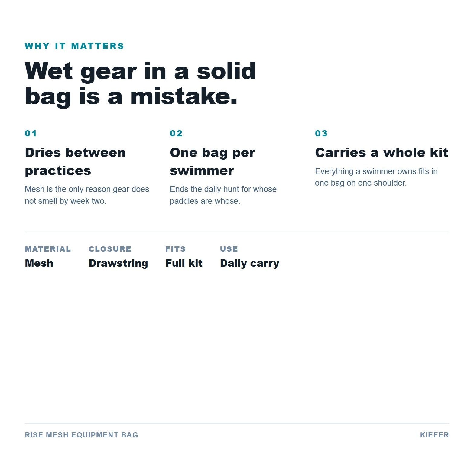 RISE Mesh Equipment Bag