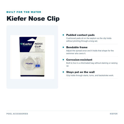 Kiefer Nose Clip features