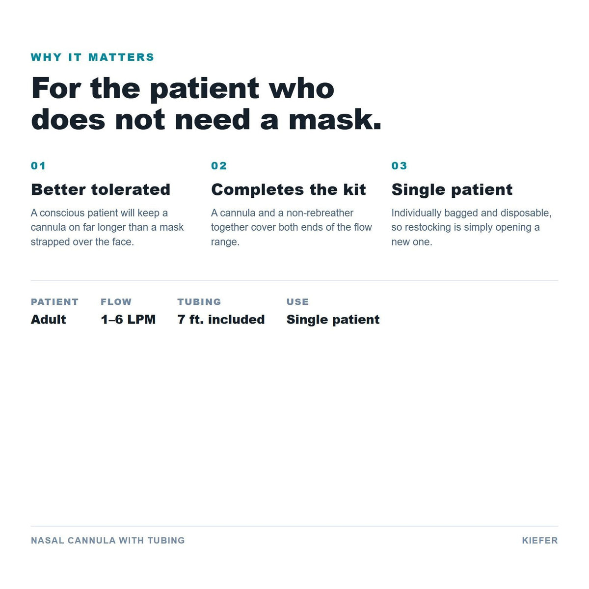 Nasal Cannula with Tubing benefits