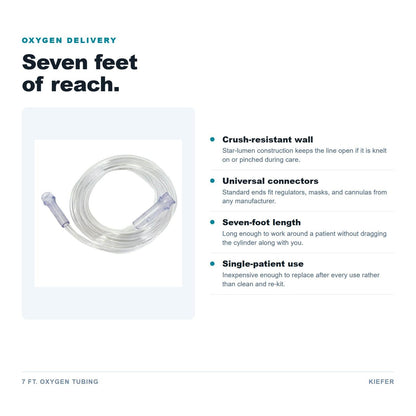 7 ft Oxygen Tubing features