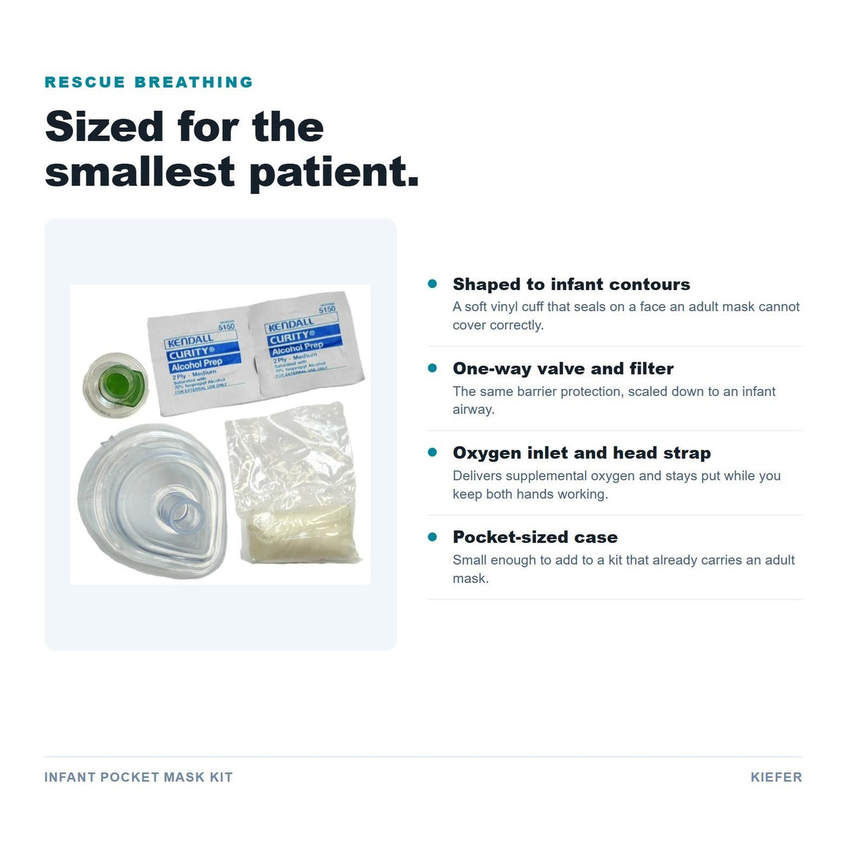 Infant Pocket Mask Kit features