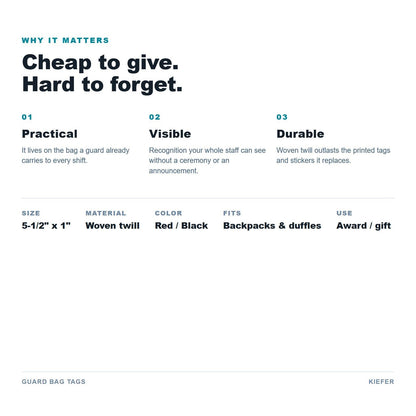 Guard Bag Tags benefits
