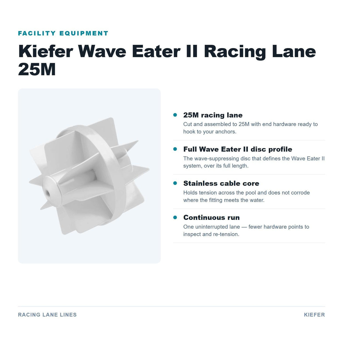 Kiefer Wave Eater II Racing Lane 25M features
