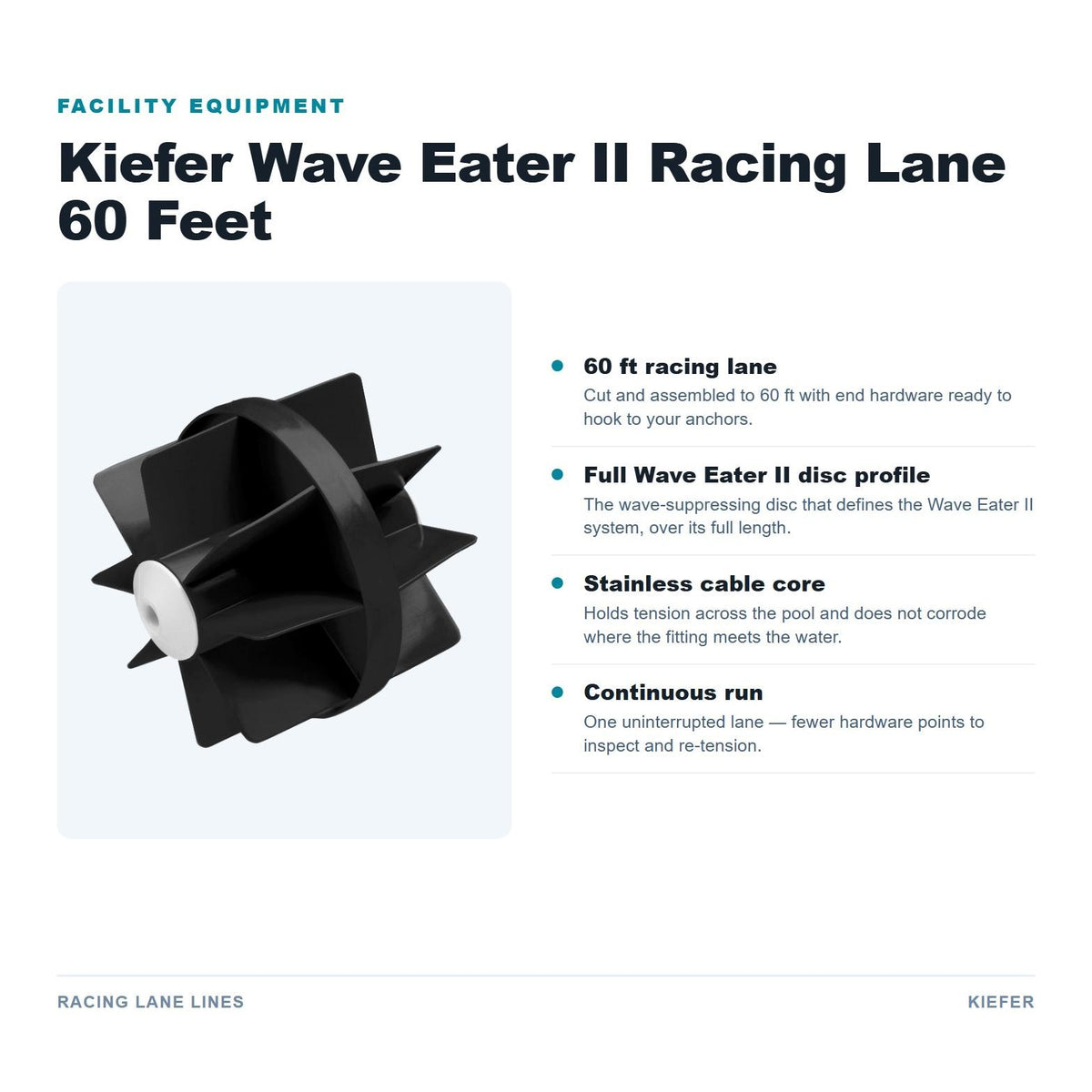 Kiefer Wave Eater II Racing Lane 60 Feet features
