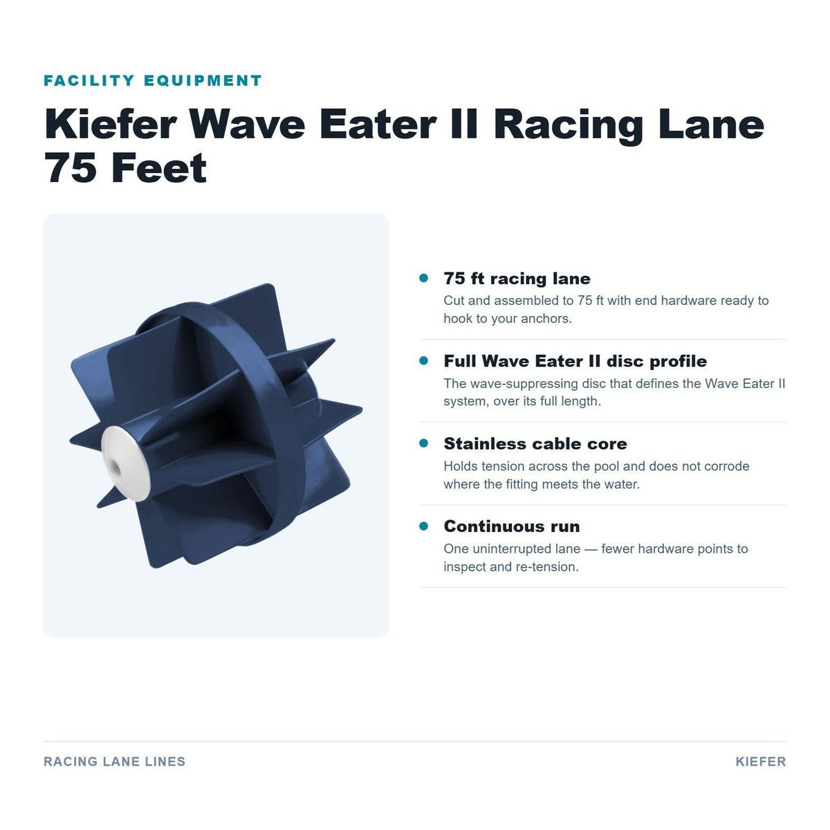 Kiefer Wave Eater II Racing Lane 75 Feet features