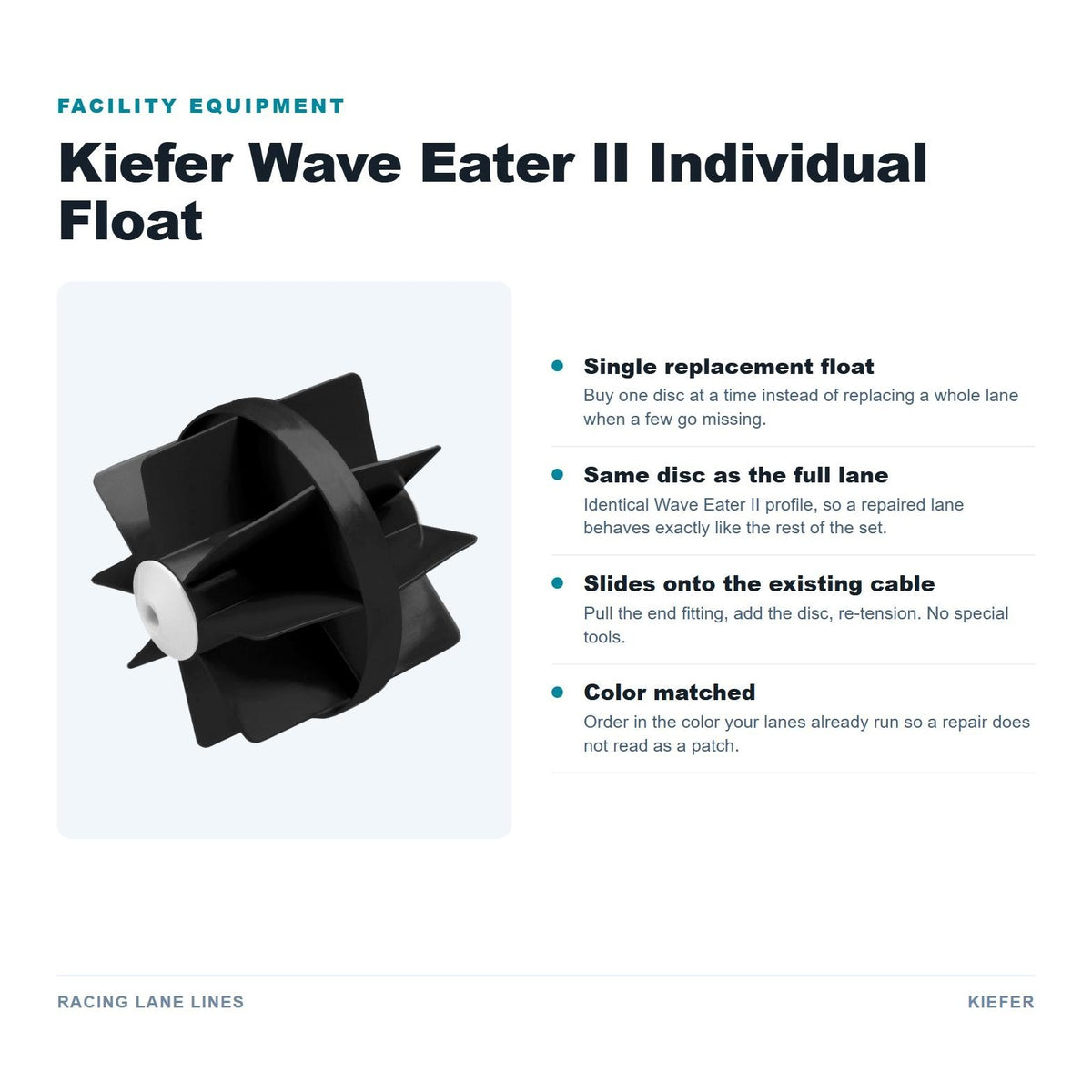 Kiefer Wave Eater II Individual Float features