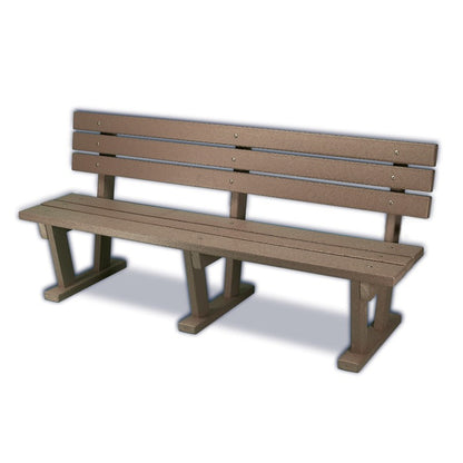 Plastic Bench with Backrest