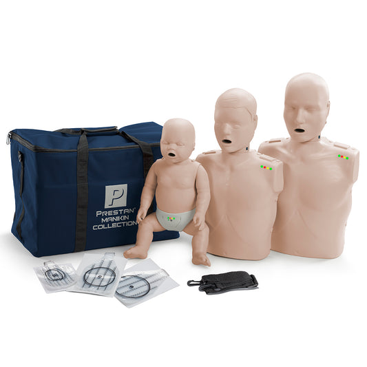 Prestan Professional Collection-(1 child/1 infant/1 adult with CPR & 10 face shields)-Light Skin