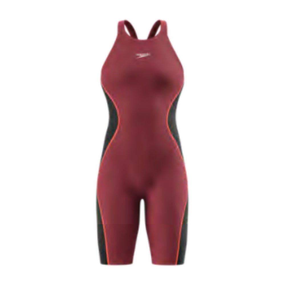 Speedo Fastskin LZR Pure Intent 2.0 Closedback Kneeskin - Regal Red/Black/Flare, front view