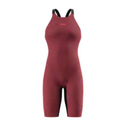 Speedo Fastskin LZR Pure Valor 2.0 Openback Kneeskin - Regal Red/Black, front view