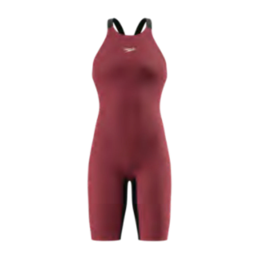 Speedo Fastskin LZR Pure Valor 2.0 Closedback Kneeskin - Regal Red/Black, front view