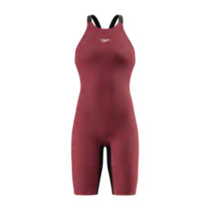 Speedo Fastskin LZR Pure Valor 2.0 Closedback Kneeskin - Regal Red/Black, front view