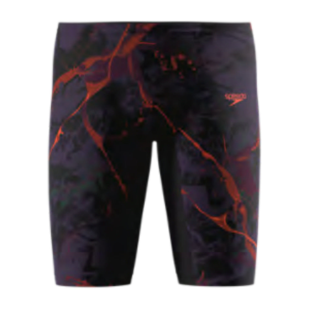 Speedo Fastskin LZR Pure Valor 2.0 Printed Jammer - Black Ember/Black, front view