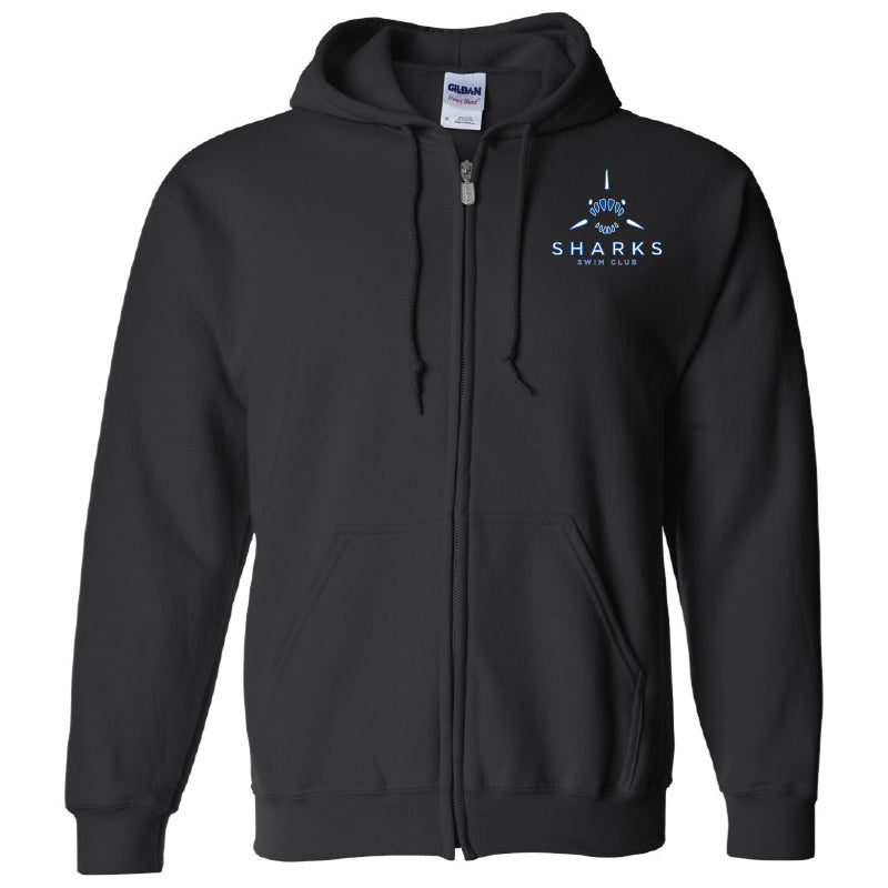 Sharks Swim Club Zip Hooded Sweatshirt