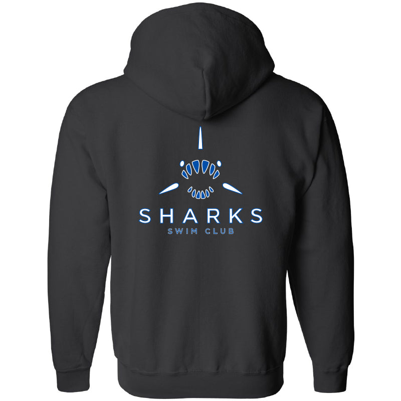 Sharks Swim Club Zip Hooded Sweatshirt
