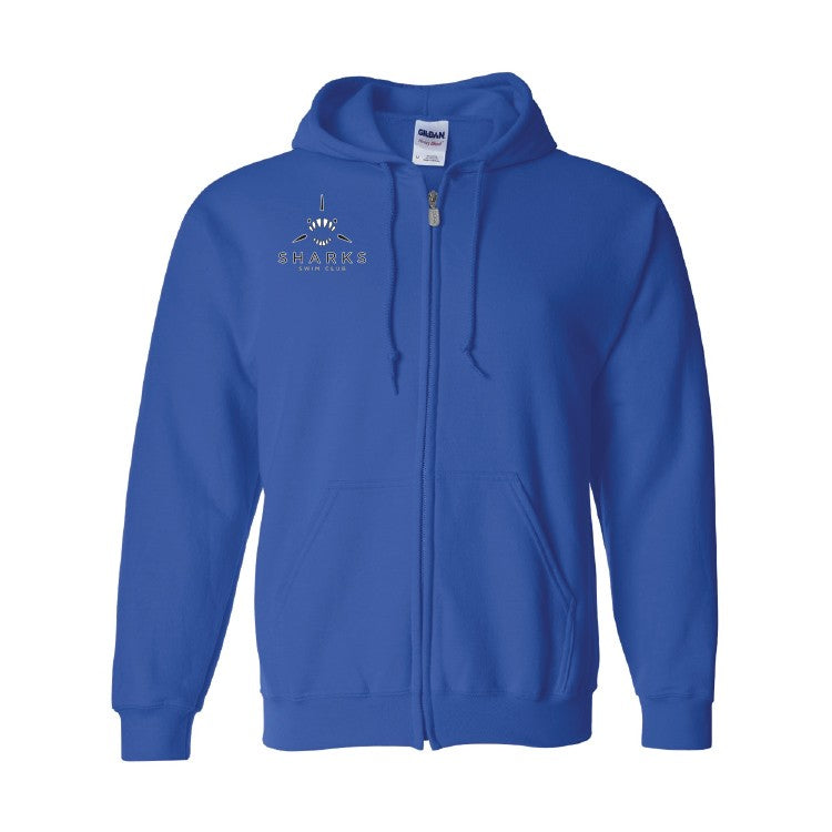 Sharks Swim Club Zip Hooded Sweatshirt