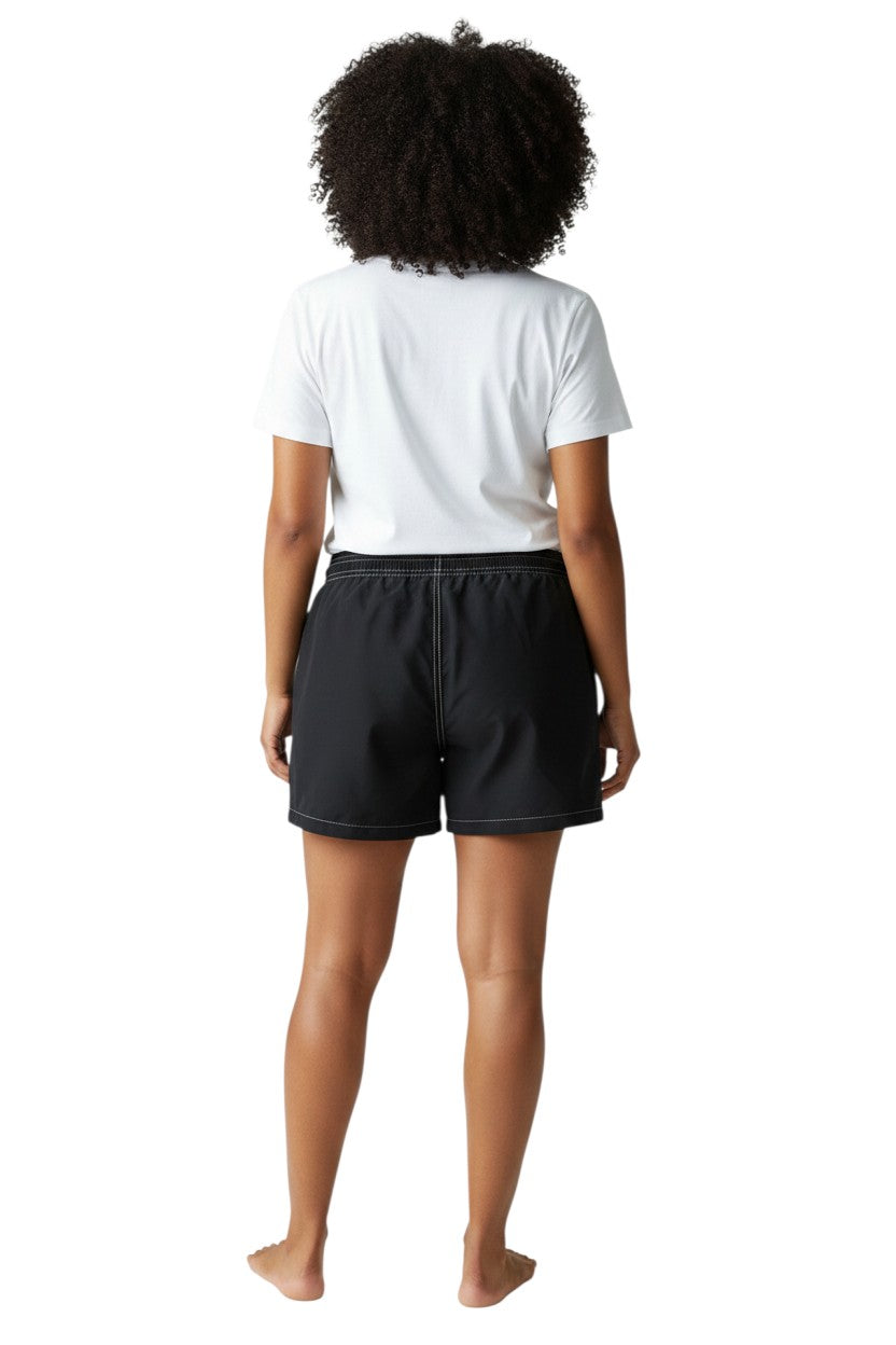 RISE Guard Flex Waterpark Board Short in black, shown on model