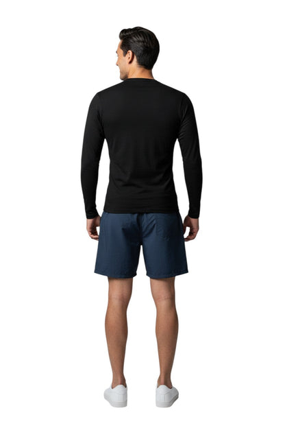 Kiefer Instructor L/S Crewneck Rashguard in black, shown on model