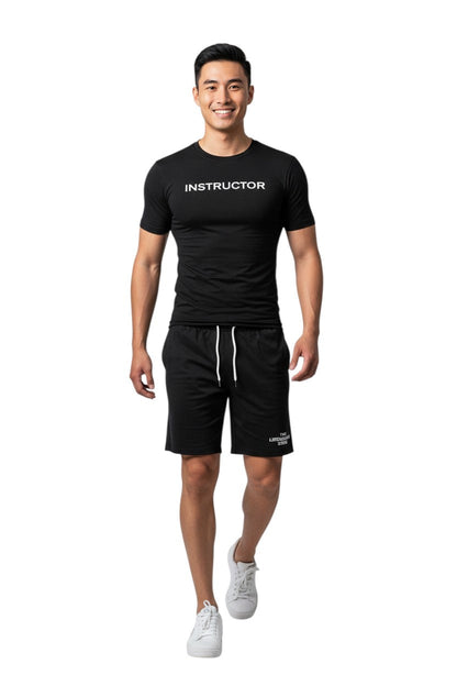 Kiefer Instructor S/S Crewneck Rashguard in black, shown on model