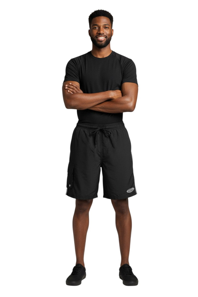 RISE Supervisor Male Flex Board Short in black, shown on model
