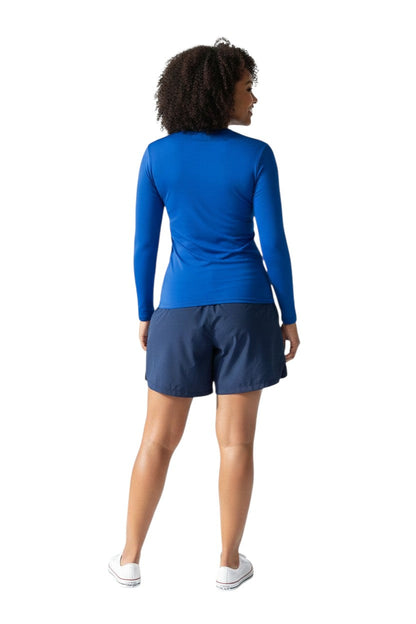 Kiefer Instructor L/S Crewneck Rashguard in blue, shown on model