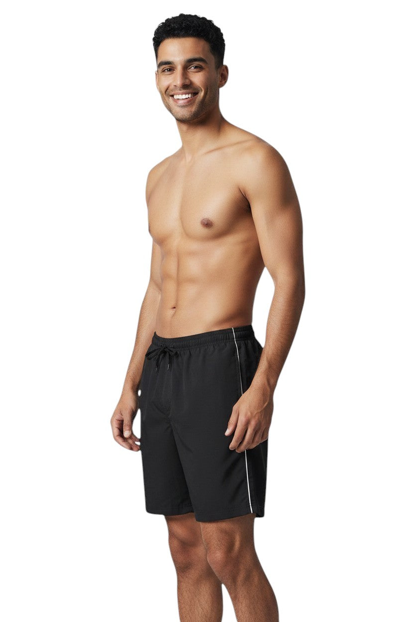 Kiefer Solid Board Short in black, shown on model
