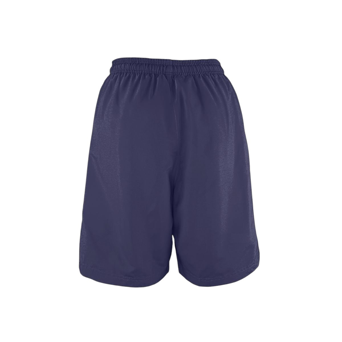 Kiefer Men's Solid Board Short in navy blue. 100% polyester with elastic waistband and drawstring. 7" inseam.