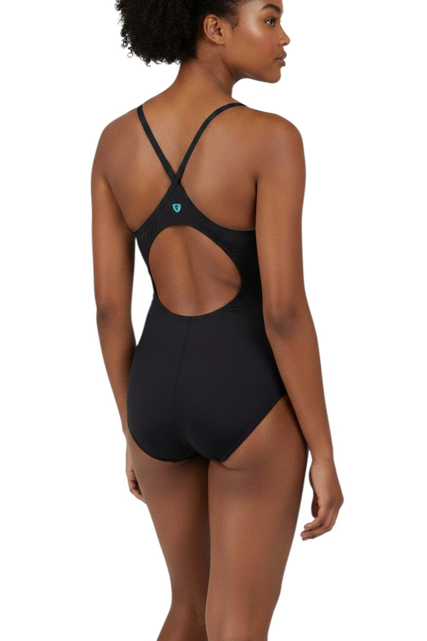 Kiefer Solid H-Back in black, shown on model