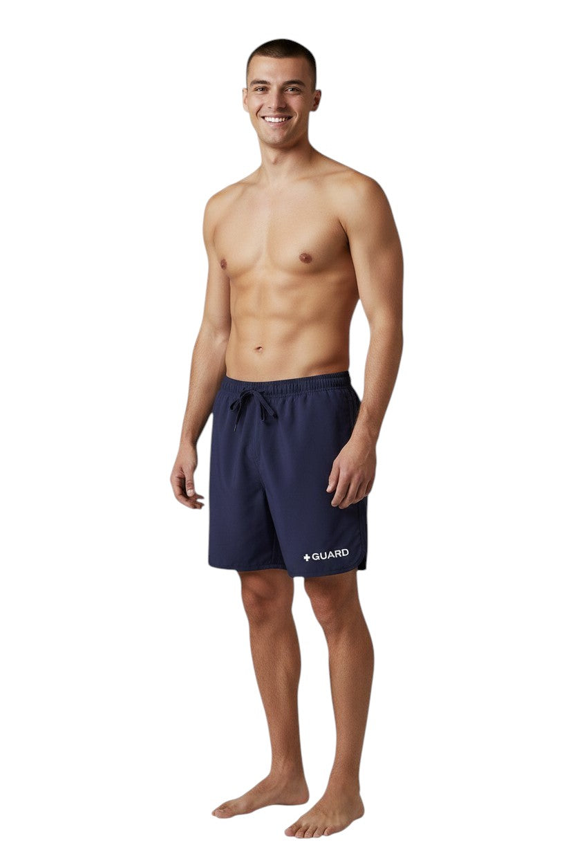 Kiefer Men's Guard 5 inch Short in navy, shown on model
