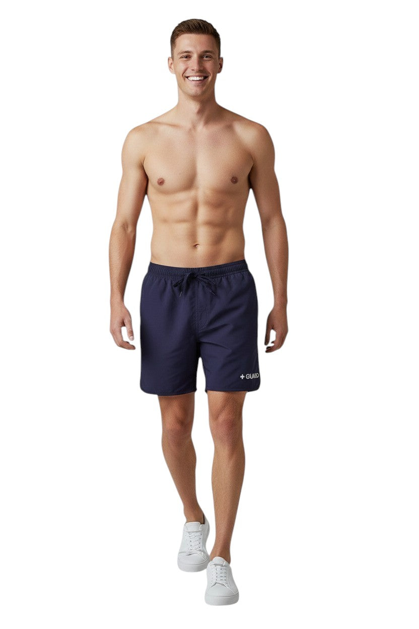 Kiefer Men's Guard 5 inch Short in navy, shown on model