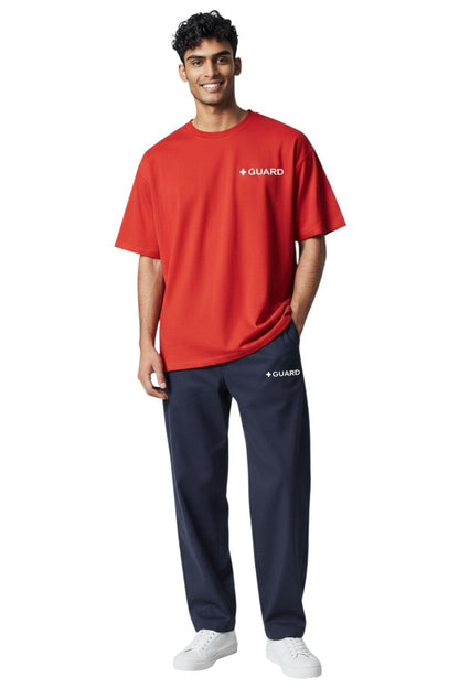 Kiefer Guard Sweatpants in navy, shown on model