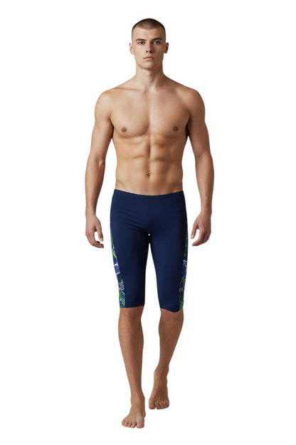 RISE Sandies Helix Poly Jammer in navy, shown on model