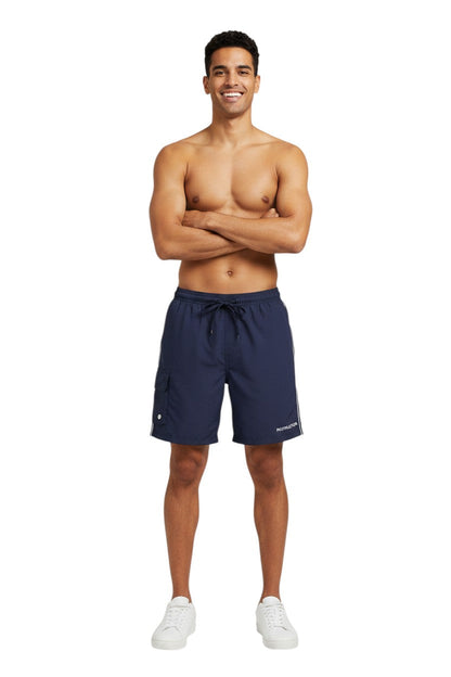 Kiefer Instructor Board Short in navy, shown on model