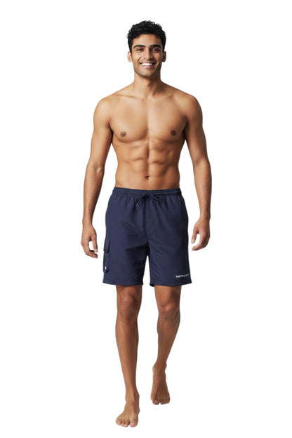 Kiefer Instructor Board Short in navy, shown on model