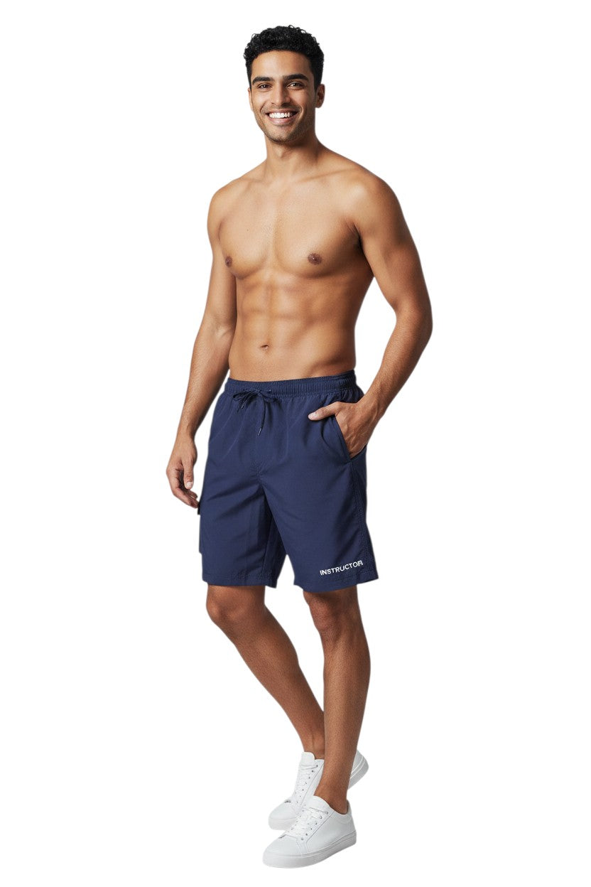 Kiefer Instructor Board Short in navy, shown on model