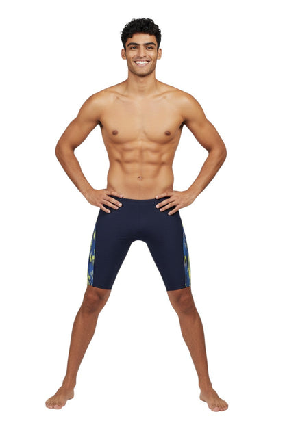 RISE Sandies Shockwave Poly Jammer in navy, shown on model