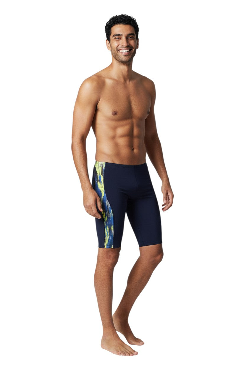 RISE Sandies Shockwave Poly Jammer in navy, shown on model
