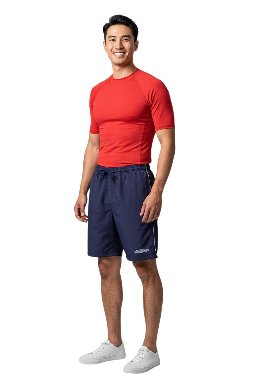 RISE Supervisor Male Flex Board Short in navy, shown on model