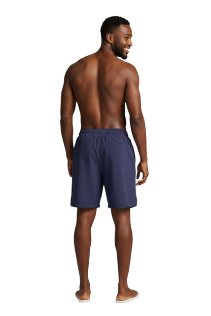 RISE Manager Male Flex Board Short in navy, shown on model