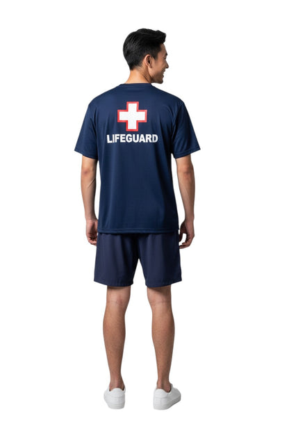RISE Staff Male Flex Board Short in navy, shown on model