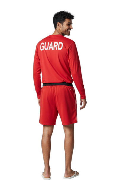 Kiefer Dri-Fit Guard Long Sleeve Tee in red, shown on model