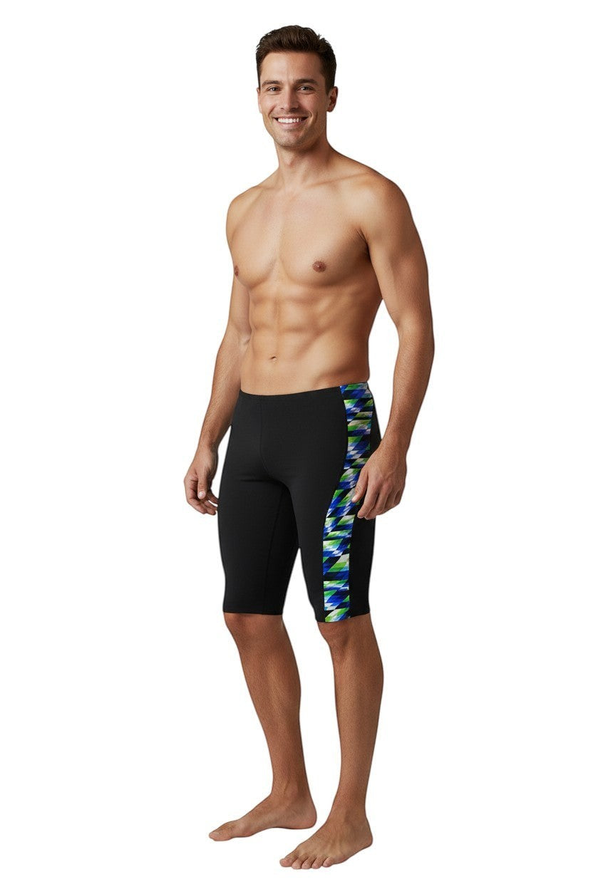 RISE Sandies Swerve Poly Jammer in black, shown on model