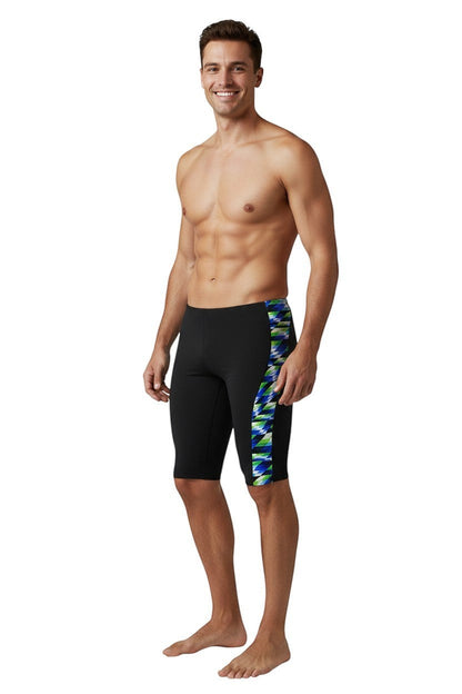 RISE Sandies Swerve Poly Jammer in black, shown on model
