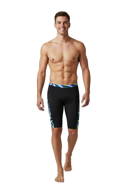 RISE Sandies Swerve Poly Jammer in black, shown on model