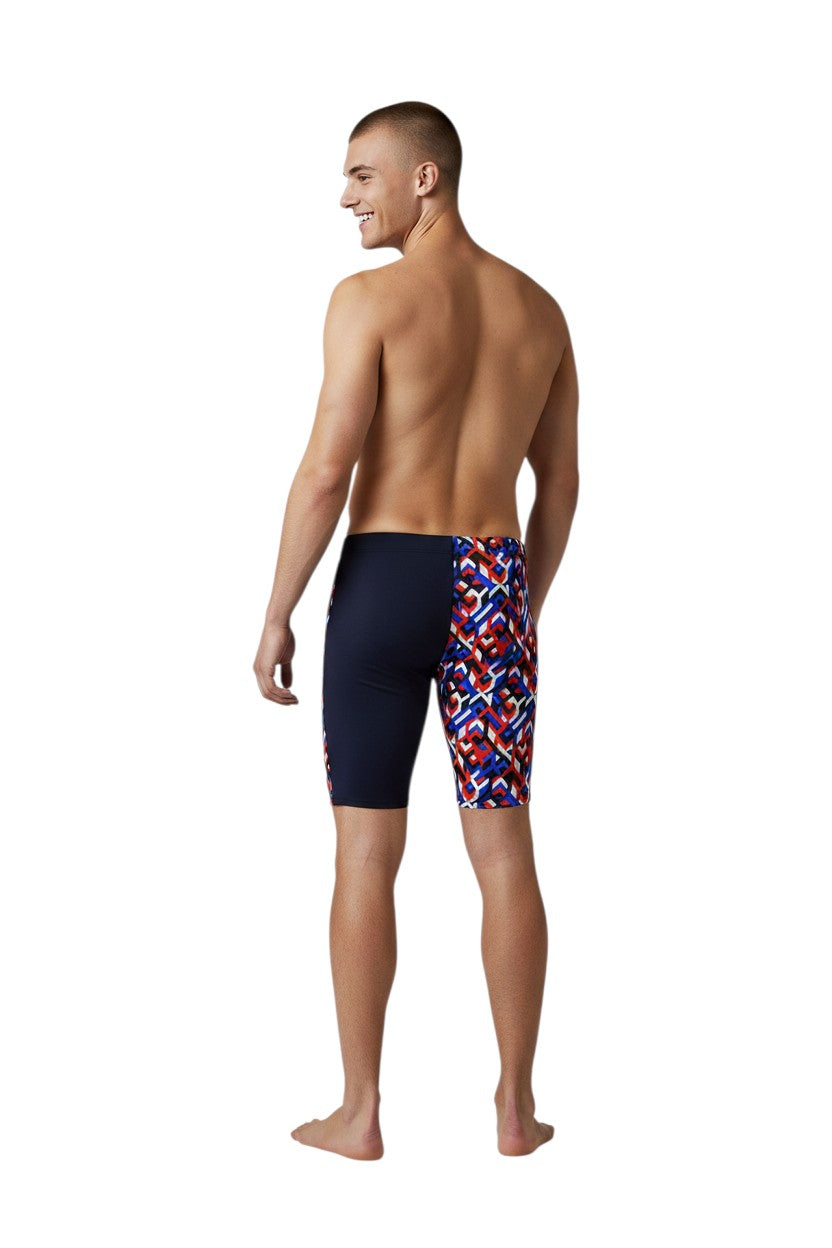 RISE Sandies Breakout Poly Jammer in navy, shown on model