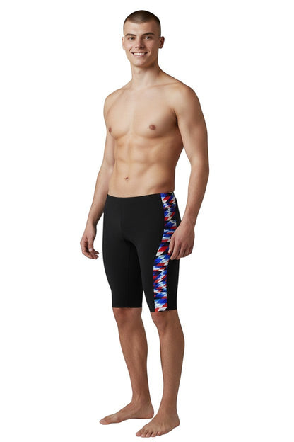 RISE Sandies Swerve Poly Jammer in black, shown on model