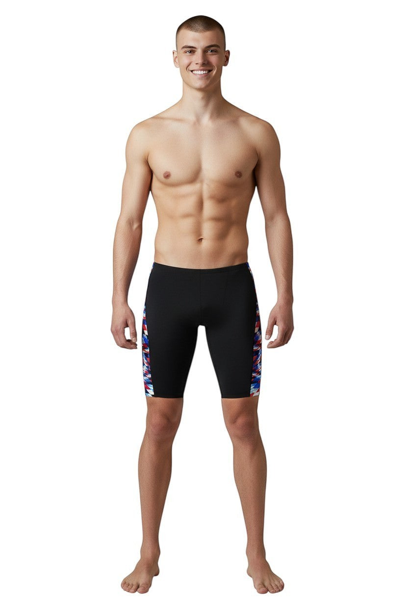 RISE Sandies Swerve Poly Jammer in black, shown on model