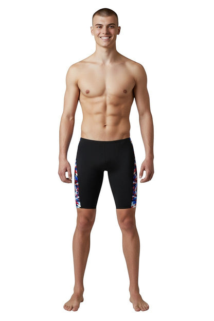 RISE Sandies Swerve Poly Jammer in black, shown on model